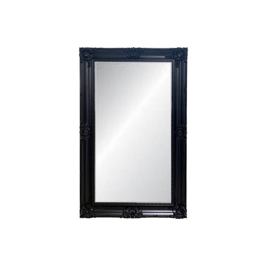Ornate Bevelled Mirror - Black 150cm